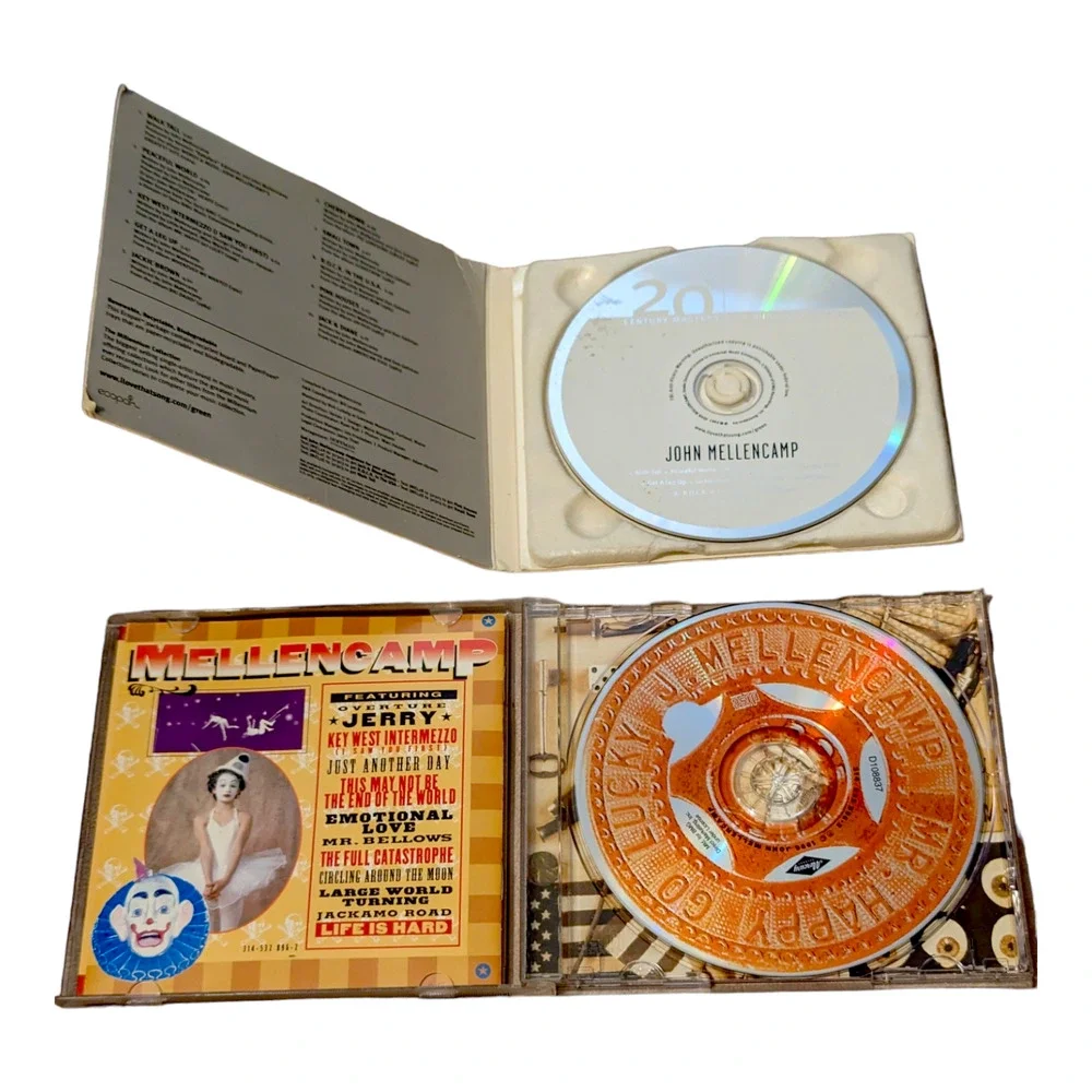 Lot of 5 John Mellencamp CD Bundle Dance Naked Human Wheel Millennium Collection